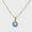 Blue, variant on 10mm evil eye charm - necklace 18kts gold plated