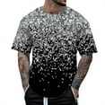 thumbnail image 1 of T-shirt de Performance pour Hommes, Imprimé 3D, à Sequins, Manches Courtes, Style Quatre pour Hommes, 1 of 4