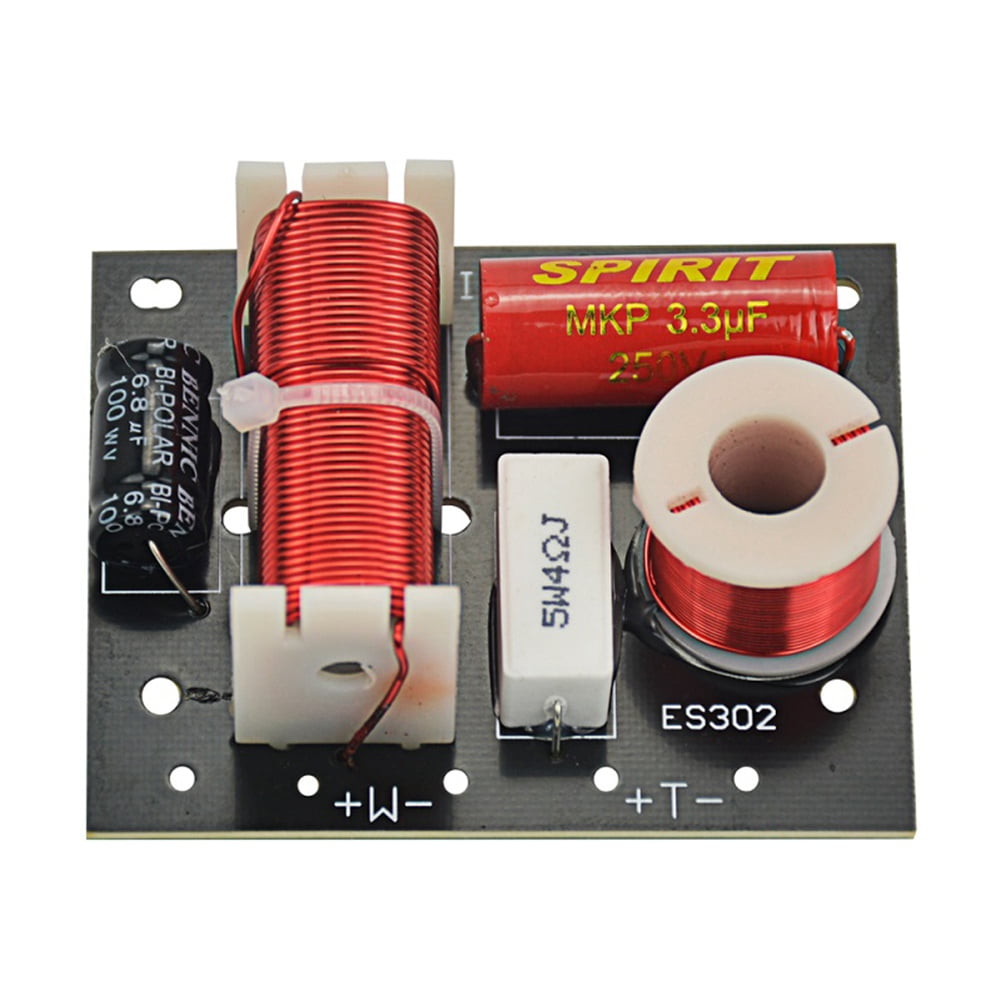 ES302 2 Ways Audio Speaker Crossover Treble+Bass Frequency Divider