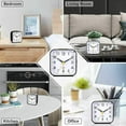 thumbnail image 3 of Gerich Quartz Alarm Clock with Night Light no Tick Snooze Silent Small Bedside Clocks Black, 3 of 13