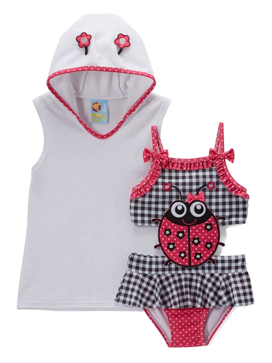 Baby Buns Girls Little Lady Terry Cover Up Swim-Set