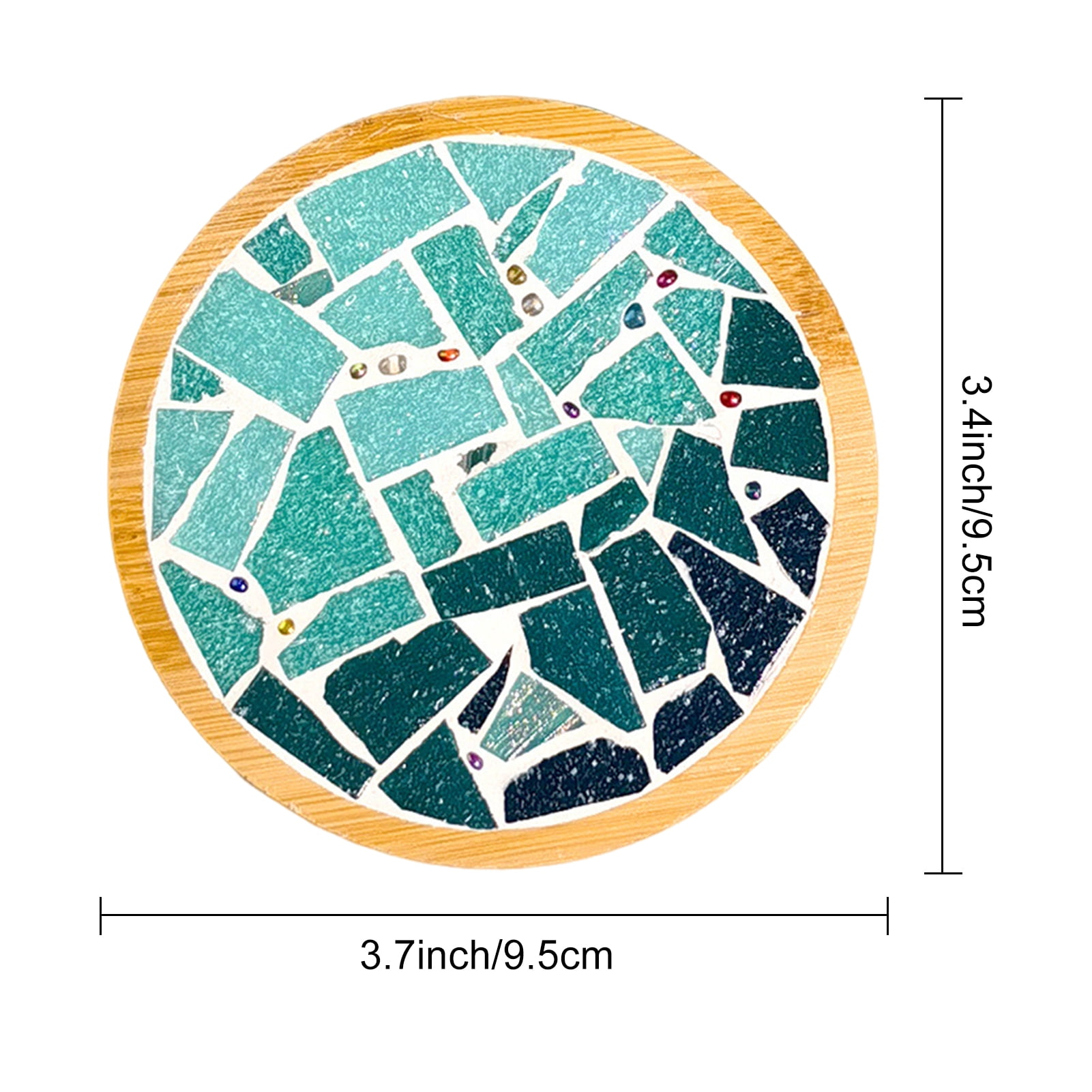 Homelife Mosaic Craft Coaster Making Kit for Adults DIY Glass Mosaic Tiles Kits Ceramic Art Bulk Materials Package for Women Kid Seniors Handmade Gifts