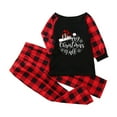 thumbnail image 3 of Odeerbi Reduced Christmas Pajamas For Family Matching Outfits Kid Set Long Sleeve Printed Sleepsuits Red Plaid Top And Long Pants Sleepwear Sets, 3 of 5