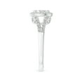 thumbnail image 3 of ANGARA Natural 0.13 Ct. Diamond Halo Engagement Ring in 14K White Gold for Women (Ring Size: 3.5), 3 of 9