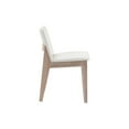 thumbnail image 7 of Homestock Artisanal Artistry 18" Faux Leather Dining Chairs in White (Set of 2) - Oak Finish Wooden Legs, Minimalist Style, Contemporary Dining Chairs for Dining Rooms, 7 of 7