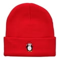 thumbnail image 5 of Penguin with Red Hat Embroidered Long Beanie - Red OSFM, 5 of 5