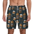 thumbnail image 2 of Picia Cigar pattern Mens Swim Trunks with Compression Liner Stretch Beach Shorts Quick Dry with Zipper Pockets No-Chafing Board Shorts-X-Large, 2 of 9