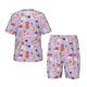 thumbnail image 1 of Fotbe Fashionable Cats Pijama Estampada de 2 Piezas para Niños – Ropa de Dormir de Manga Corta Cómoda para Niños y Niñas, Camiseta y Shorts de Algodón-4X-Large, 1 of 6
