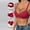 Red, variant on Womens Bras for Everyday Push Up Casual Support Bra for Work Solid Color Wireless Bra, 38C, Red