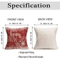 thumbnail image 3 of Rustic Snowflake Throw Pillow Covers Red Christmas Farmhouse Decorative Pillow Cover 18x18 Inch Cotton Linen Square Loving Snow Day Pillow Cases Vintage Cushion Cover for Sofa (Red), 3 of 5