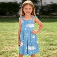 thumbnail image 5 of NAISIBABY Girls Casual Dress, Summer Flowy Sleeveless Leopard Prints Kids Cute Swing Sundress Blue Size 12, 5 of 9