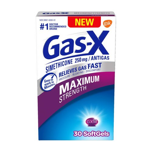GasX Maximum Strength Softgels for Fast Gas Relief, 30 Ea, 6 Pack