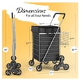thumbnail image 2 of Stairs Climbing Shopping Cart w/Waterproof Basket Liner & 360° Swivel Wheels | Foldable Collapsible & Lightweight | Perfect for Groceries Laundry Utility Cart - Silver, 2 of 6
