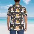 thumbnail image 3 of Lsque Cute Bee Gnome pattern Hawaiian Shirt for Men, Unisex Summer Beach Casual Short Sleeve Button Down Shirts-X-Large, 3 of 9