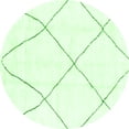 thumbnail image 1 of Ahgly Company Indoor Round Solid Green Modern Area Rugs, 3' Round, 1 of 4