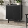 thumbnail image 3 of Evelyn&Zoe Whitman 28" Wide Rectangular Accent Cabinet, Black Grain, 3 of 7
