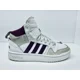 thumbnail image 3 of Adi - das Post Move Mid-Top Men's Lifestyle Basketball Shoes White/Burgundy Size 9, 3 of 6
