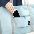 thumbnail image 5 of Solid Color Waterproof Foldable Travel Bags Portable Luggage Bag (Blue), 5 of 9