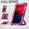thumbnail image 2 of Allytech Heavy Duty Rugged Case for Lenovo Tab M11 11" 2024, Adjustable Kickstand Case with Built-in Screen Protector, Anti-Drop Shockproof Full Body Protection Case - Black+Rose, 2 of 8
