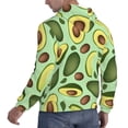 thumbnail image 6 of Kdxio Avocado With Seeds Print Mens Casual Hooded Collar Drawstring Hoodies Pullover Sweatshirts Casual Long Sleeve Shirts-X-Large, 6 of 7