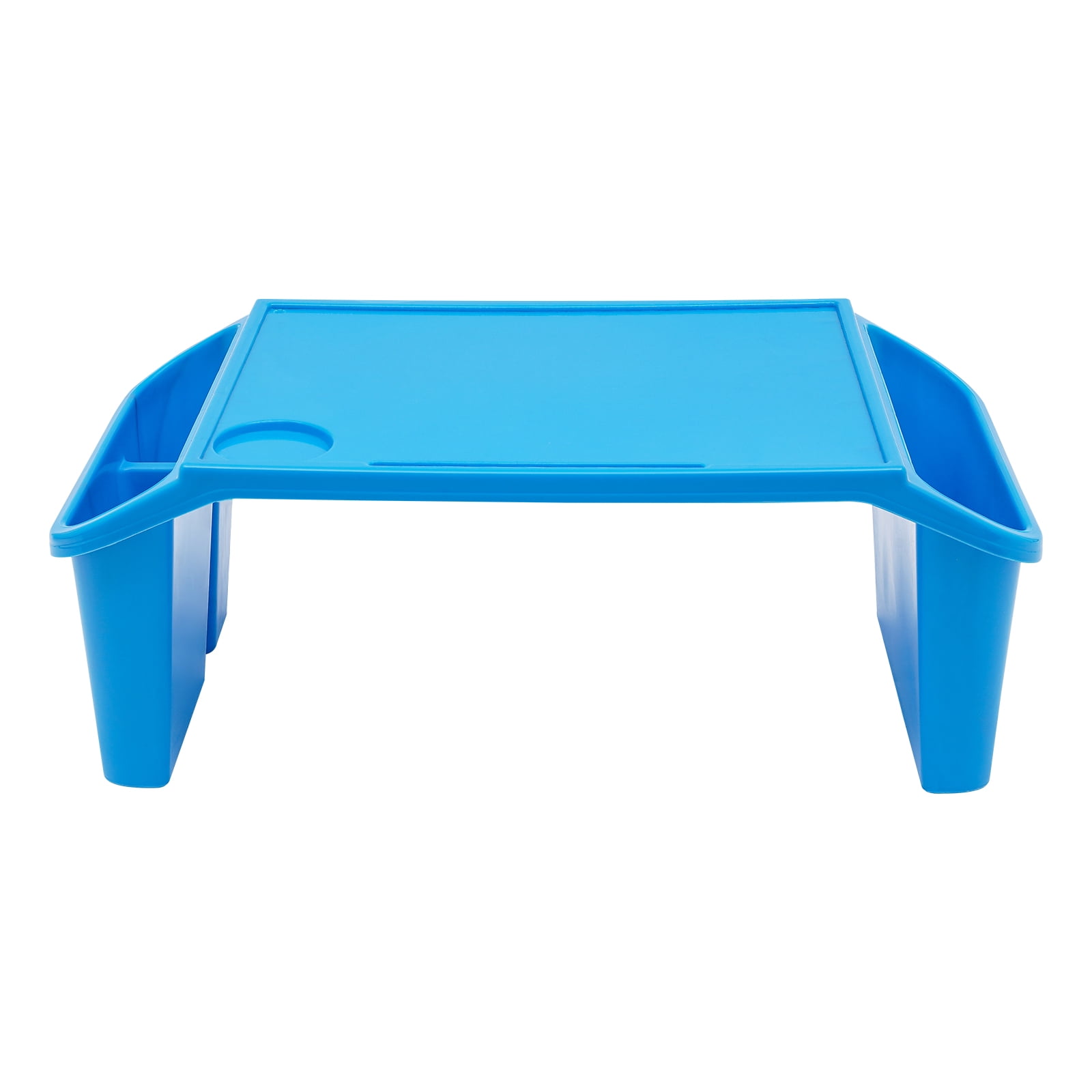 4 Pcs Kids Lap Desk Tray, Plastic Breakfast Laptop Trays with Side Pockets, Portable Lap Bed Table