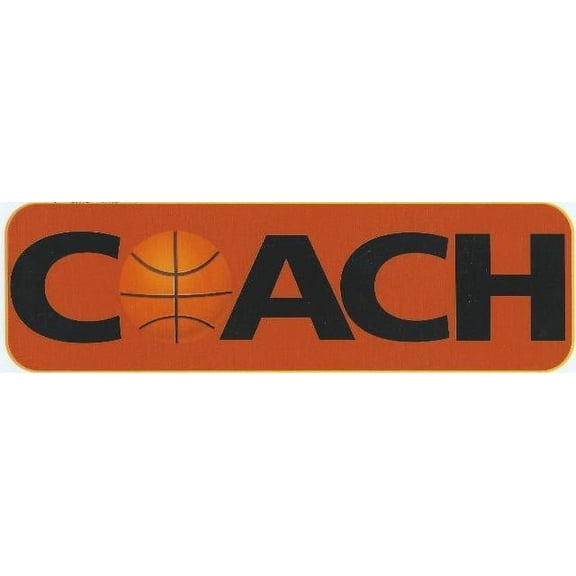 10in x 3in Coach Basketball Bumper Sticker Window Decal Stickers Vinyl Car Decals