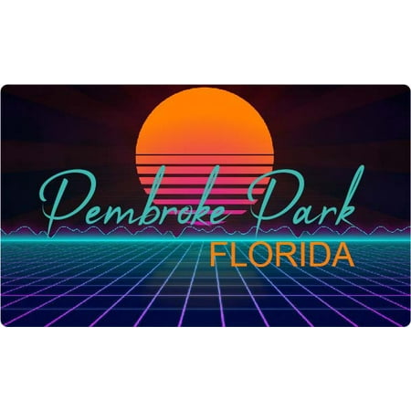 

Pembroke Park Florida 4 X 2.25-Inch Fridge Magnet Retro Neon Design