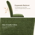 thumbnail image 3 of EOP Modern Upholstered Dining Chairs Set of 6, Tufted Parsons Dining Room Chair with Nailhead Trim, Armless Kitchen Side Chair with Wood Legs, Green, 3 of 8