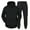 Black, variant on Mens Sweatsuits 2 Piece Set Casual Tracksuit Hoodies and Sweatpants Set with Pockets Jogging Suits Plus Size