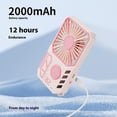 thumbnail image 4 of XWSHYW Aparatos Electrónicos Mini Ventilador Portátil, Pequeño Ventilador de Mano Recargable con Puerto Usb, Delgado, Interior y Exterior, Ventilador de Mano, 4 of 6