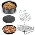 thumbnail image 4 of 8-inch Air Fryer Accessories Suitable for Air Fryer 5.2-8QT Baking Basket Pizza Plate Grill Pot, 4 of 5