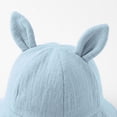 thumbnail image 3 of GERsome Cotton Sun Hats for Toddlers Boy Girl 0-3 Years Sun Protection Bucket Hats with Adjustable Chin Strap Light Blue, 3 of 6