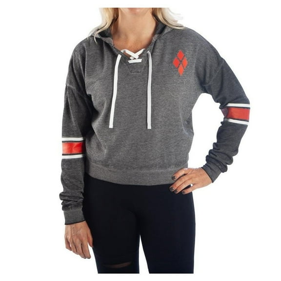Harley Quinn Burnout Women's Hooded Pullover-XLarge