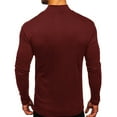 thumbnail image 2 of Tejiojio Men's and Big Men's Classic Tops Men's High-neck Bottoming Shirt Long-sleeved Solid Color Thickened T-shirt, 2 of 3