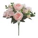 thumbnail image 5 of Arreglo floral artificial de rosas y peonías de seda | Tallos florales artificiales flexibles para decoración del hogar | Centro de mesa para bodas y fiestas en interiores, 5 of 7