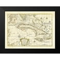 thumbnail image 2 of Unknown 18x14 Black Modern Framed Museum Art Print Titled - Currents Ships Courses Cuba - 1762, 2 of 5