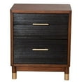 thumbnail image 3 of Alpine Furniture Belham 2 Drawer Wood Nightstand in Dark Walnut (Brown), 3 of 5
