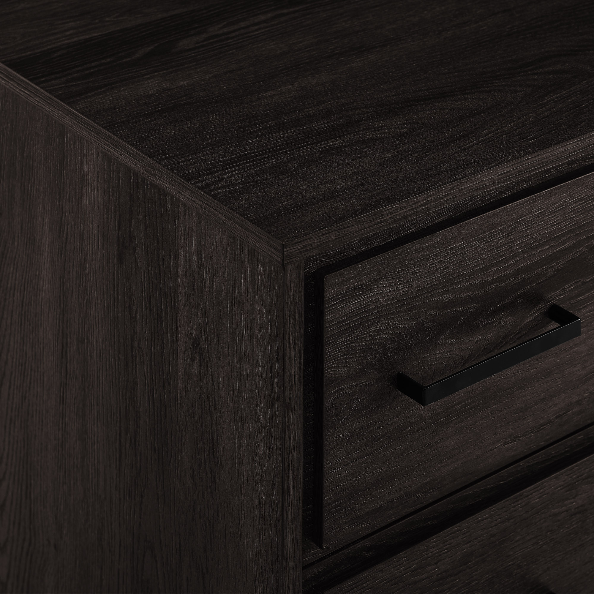 Walker Edison Contemporary Angle-Leg 6-Drawer Dresser, Charcoal