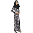thumbnail image 3 of Bimba Womens Muslim Pashmina Maxi Abaya Dress Floral Jilbab With Hijab, 3 of 6