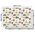 thumbnail image 6 of Cartoon Tractors Hay Bales White Pattern Summer Placemats Table Placemats Set Of 4-Linen Kitchen Washable Placemats Table Mats 11.8"x17.7" Non-Slip Heat Resistant, 6 of 6