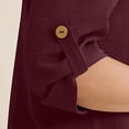 thumbnail image 7 of Women's 2 Piece Lounge Set, 3/4 Sleeve V Neck Casual Top and Wide Leg Pants, Soft Material Matching Outfit for Daily Wear, Beach Travel and Relaxation-Wine, 7 of 7