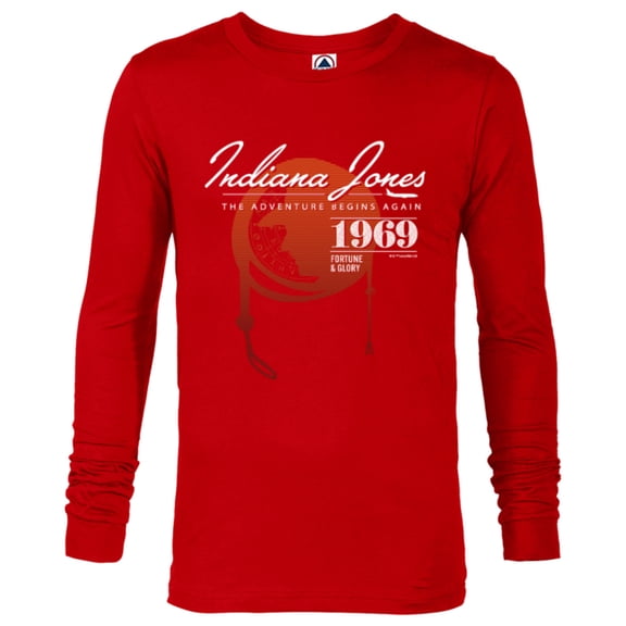 Lucasfilm Indiana Jones and the Dial of Destiny 1969 Again - Long Sleeve T-Shirt for Men - Customized-New Red
