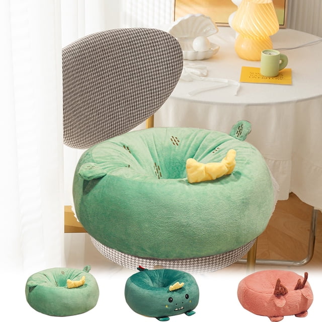 Cojín redondo para suelo - Almohada de asiento de 15" de grosor para yoga, meditación y salón • Antideslizante • Relleno de poliéster • Verde