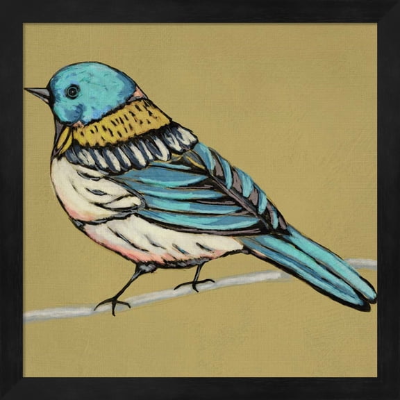 Winged Sketch III on Ochre by Chariklia Zarris, Framed Wall Art, 13.25W x 13.25H