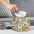thumbnail image 6 of Naloa Autumn Pumpkins Leaves Tissue Box CoverLeather Tissue Holder Square Facial Tissue Case Facial Paper Organizer Dispenser for Bathroom, Vanity Countertop, Tabletop, Car, 6 of 8