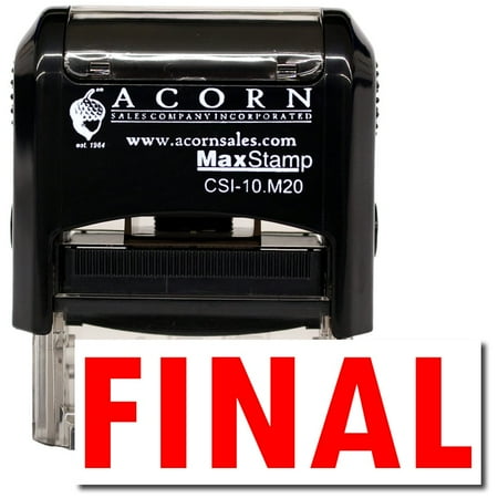 - Self-Inking Final Stamp with Mint Green Ink