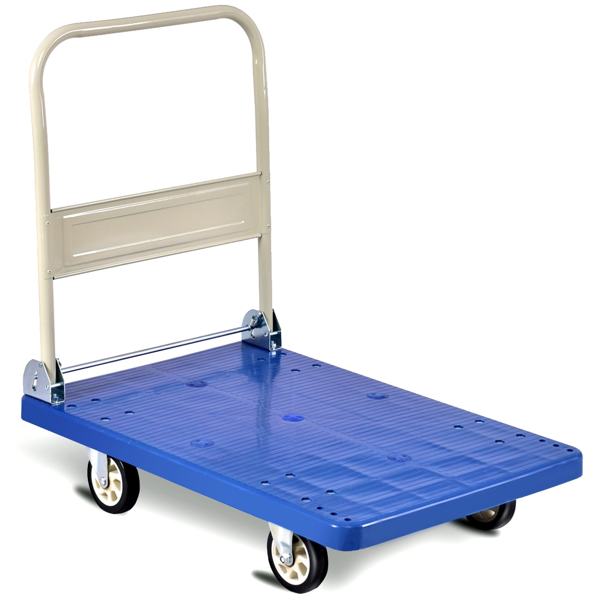 Costway 660lbs Platform Cart Folding Dolly Hand Truck Push Foldable Moving Warehouse by Costway