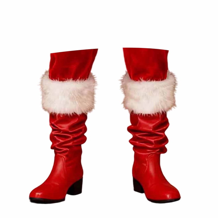 Men\'s Santa Claus Combat Boots with Bells Size 8 Costume Footwear Amazon.com: Liitrsh Christmas Santa Claus Boots Men main image 2