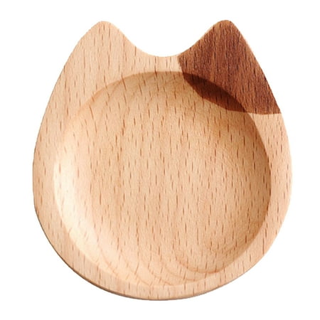 

Cute Kitte Shape Wood Plates Tableware Kid Plate Snack Tray Bread Fruit Dessert Saucer Solid Wood Trint Dishes Drip Shipping