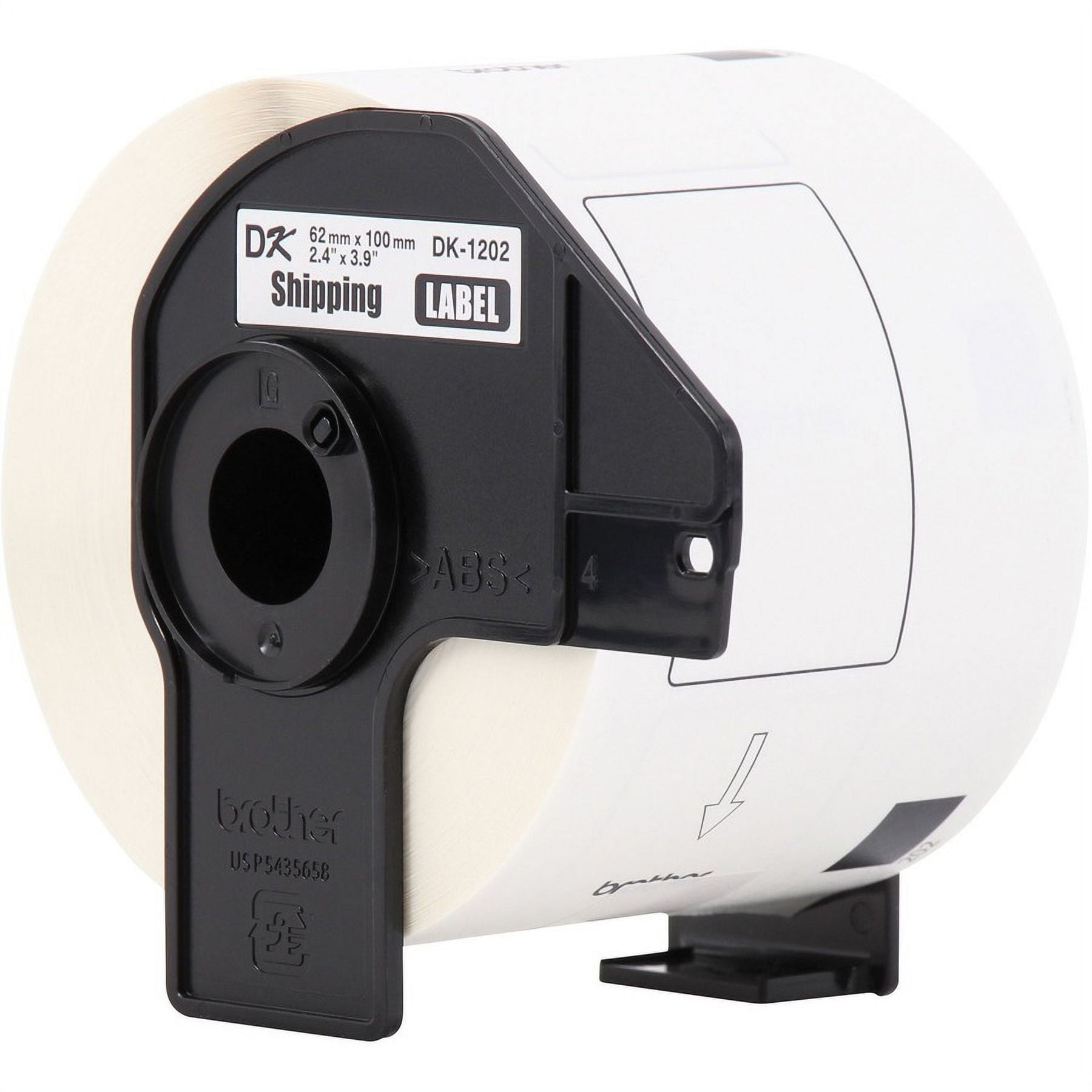 Brother Dk Address Label - 2 2/5" X 3 29/32" Length - Rectangle - Thermal - Paper - 300 / Roll - 1 Each